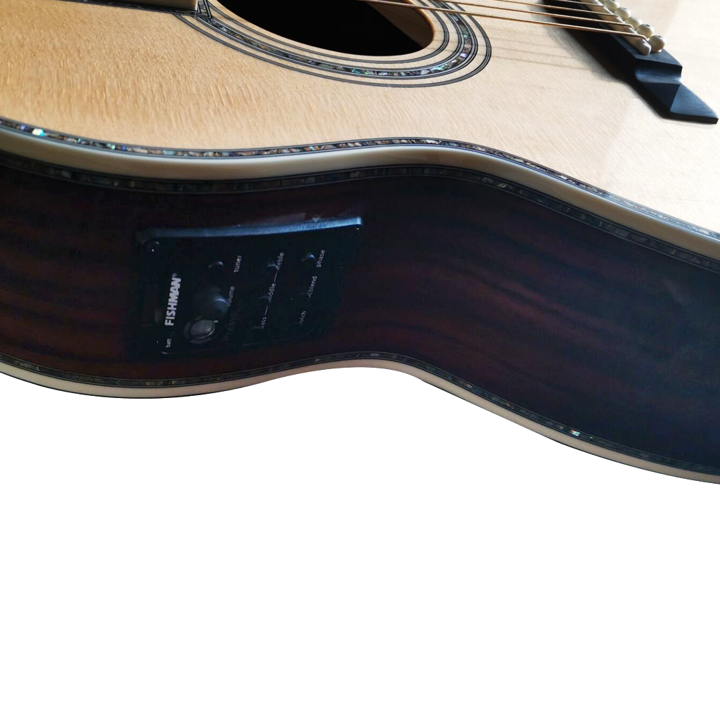 OOO 12 Fret To Body Parlor acoustic electric Guitar With 48mm Wide nut