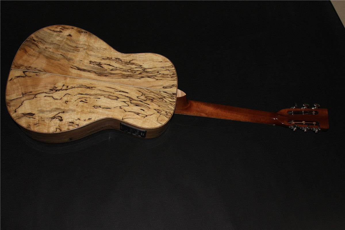 C-003 00015 Style spalted European maple named the Ramblin’ Jack with case