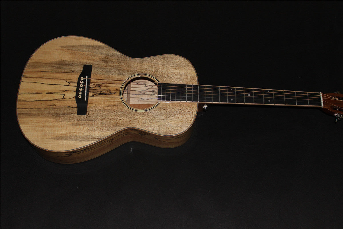 C-003 00015 Style spalted European maple named the Ramblin’ Jack with case