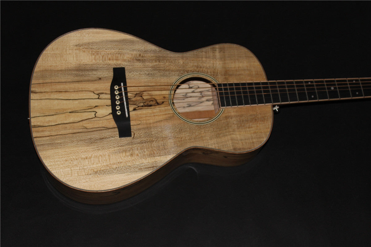 C-003 00015 Style spalted European maple named the Ramblin’ Jack with case