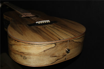 C-003 00015 Style spalted European maple named the Ramblin’ Jack with case